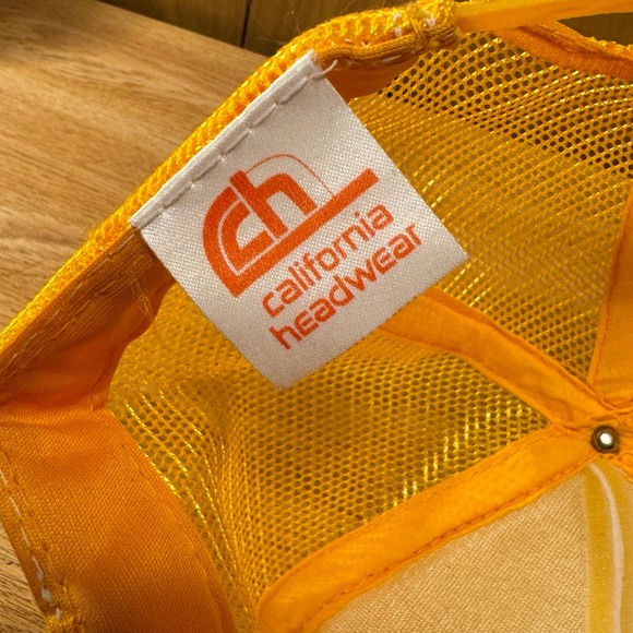 Vintage Bostitch Nails‎ and Staples Trucker Hat Mesh Snapback Yellow - Picture 7 of 7